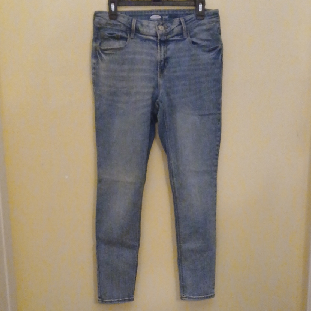 Old Navy Rockstar Super Skinny Faded Look Classic Blue Women's Jeans